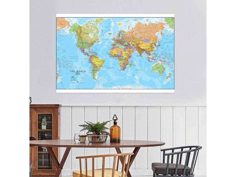 English Hanging Picture Wall Art Globe Poster Non Woven Canvas Painting 150 Carousel 2
