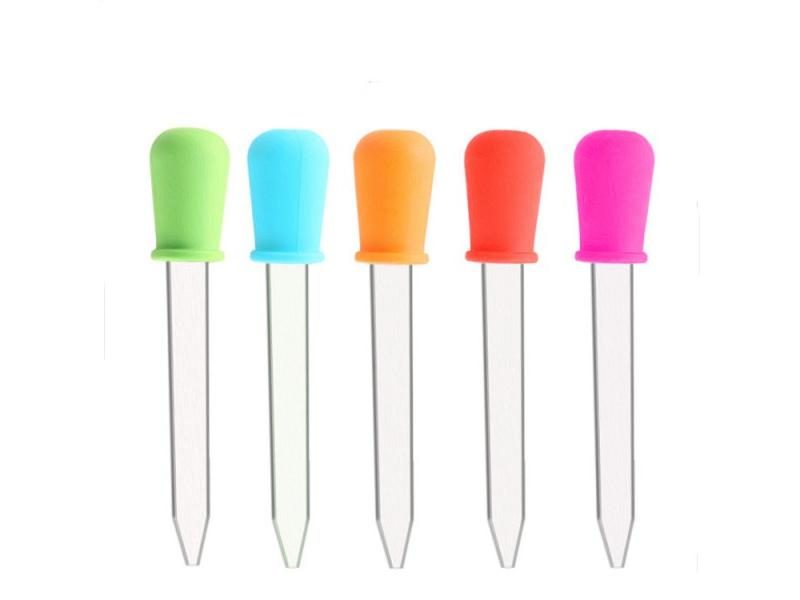 1/5/8/10pcs Silicone Plastic Pipette Dropper Feeding Medicine Liquid Eye Ear Carousel 1