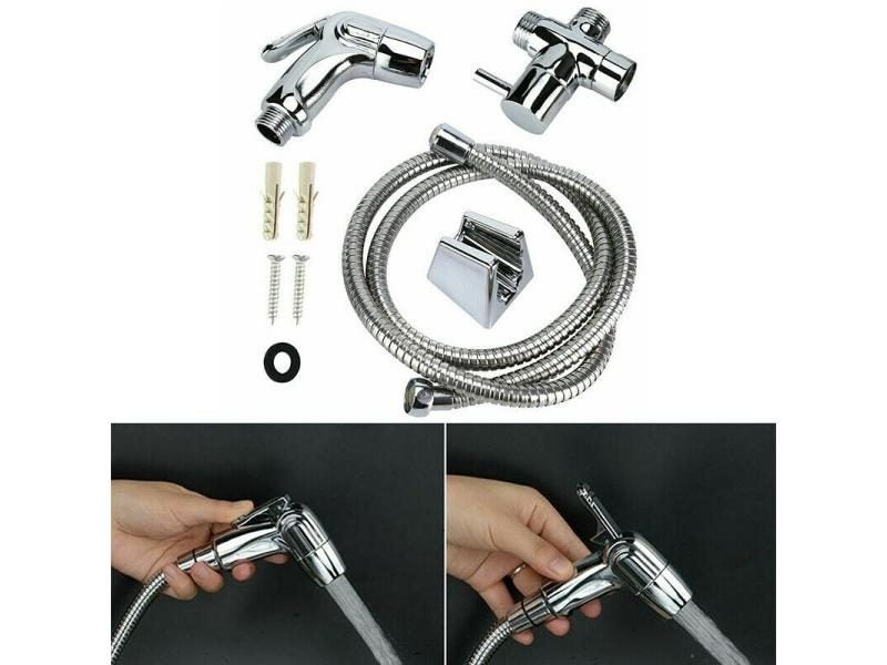 Home Wash Bidet Sprayer Set Accessories Car Hand Held Easy Install ABS Pet Carousel 2