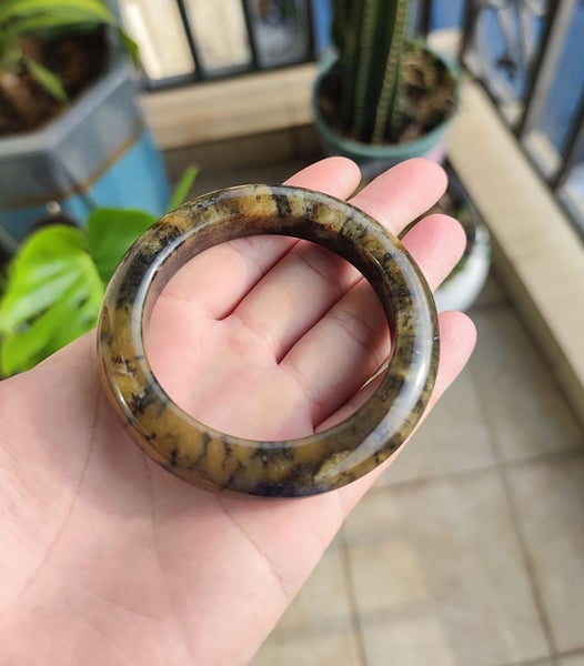 61mm Authentic Jade Bangle Natural Serpentine Grade A B20-61-2 Carousel 2