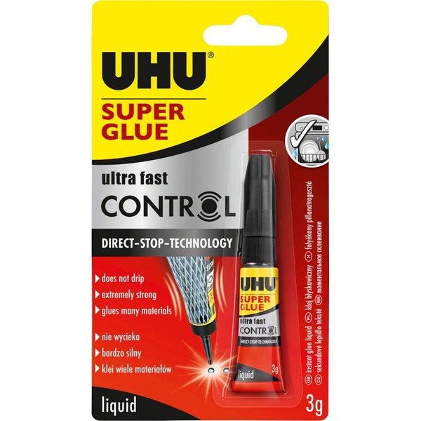 UHU Super Glue 3mL (Box of 12) Carousel 1