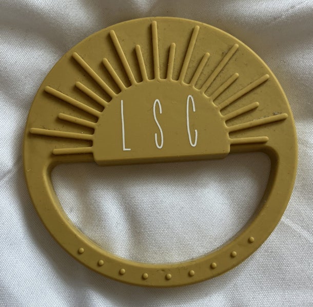 Sunrise silicone teether, turmeric, Little Sandy Co - NZ brand Carousel 2