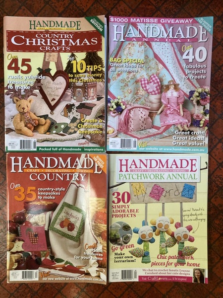 3x HANDMADE Magazines + Patchwork & Quilting Mag Carousel 1