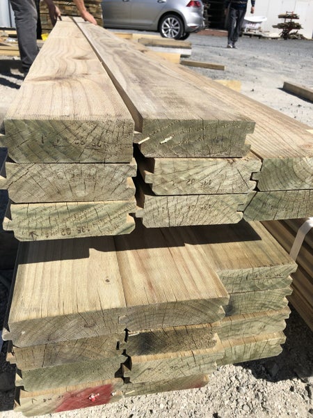 RETAINING TIMBER 150X50mm TG & V H4 TREATED Carousel 1