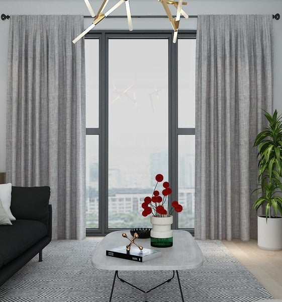 Stone Linen -90% Blackout Thermal Full Length 2.2 long Carousel 2