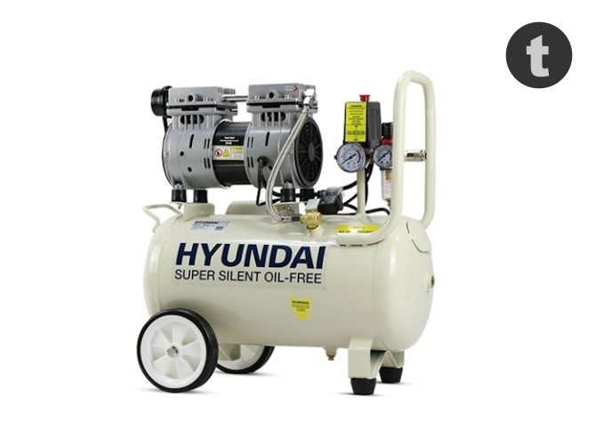 Hyundai Air Compressor Oil Free Low Noise 1HP 24L Carousel 1