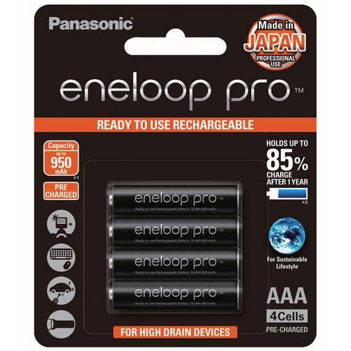 Panasonic BATTKit4 Pro Eneloop Pro AA BK-3HCCE-4BT & AAA BK-4HCCE-4BT Size Re... Carousel 3