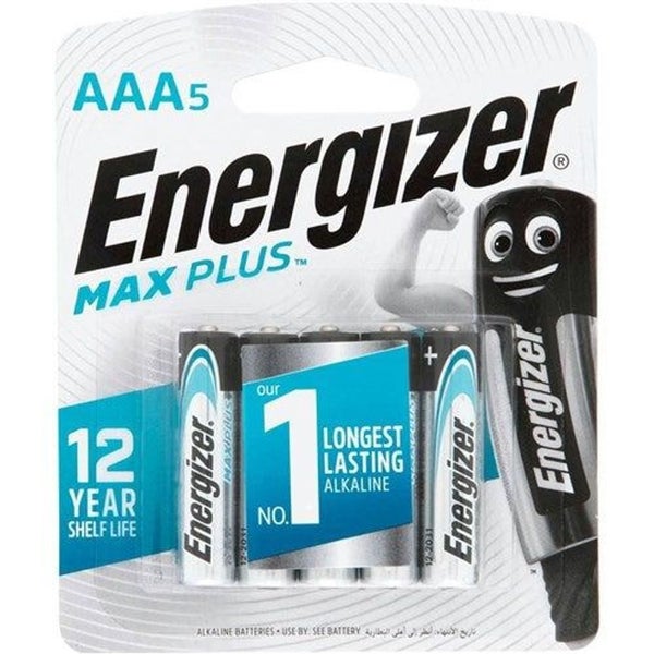 ENR MAX PLUS AAA 5PK - Five Pack 1.5V Energizer Max Plus AAA Batteries Carousel 1