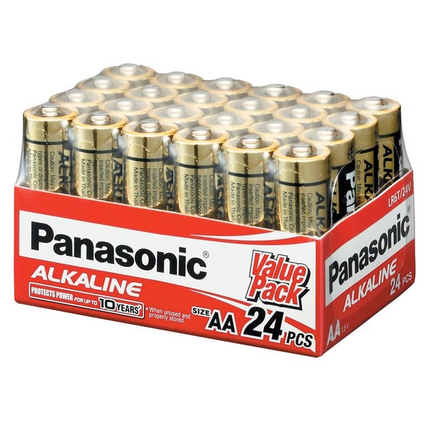 Panasonic LR6T-24V AA 24pcs Premium Lasting Alkaline 1.5V Batteries Carousel 1