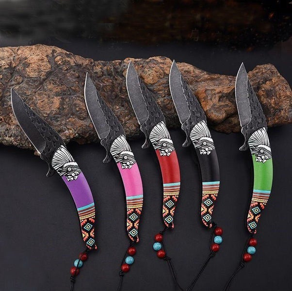 20cm 'Indios' 5-Colour Options Outdoor Portable Pocket Folding Knife a COOL Gift Carousel 1