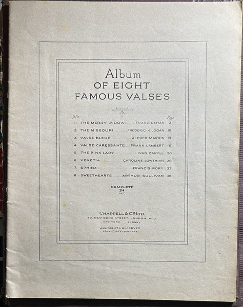 Album of Eight Famous Valses Carousel 1