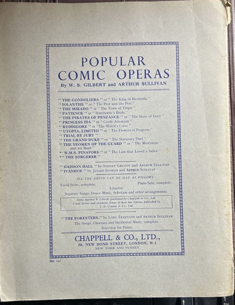 Trial by Jury by W S Gilbert and Arthur Sullivan Vocal Score Carousel 4