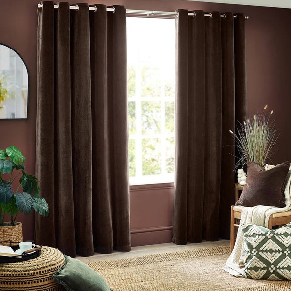 Yard Chenille Velvet Eyelet Curtains Carousel 1