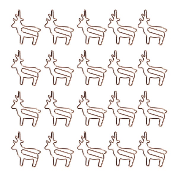cute paper clips small paper clips 20Pcs Fawn Paper Clips Rustproof Carousel 1