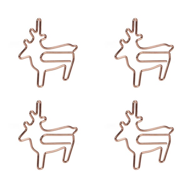 cute paper clips small paper clips 20Pcs Fawn Paper Clips Rustproof Carousel 2