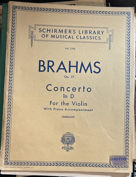 Brahms Op 77 Concerto in D For the Violin with Pia Carousel 1