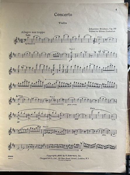 Brahms Op 77 Concerto in D For the Violin with Pia Carousel 4