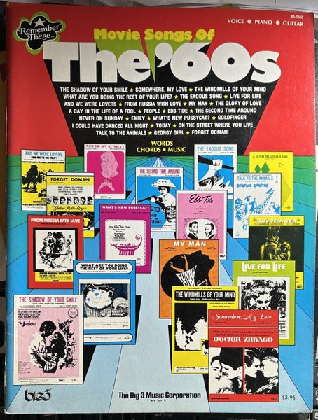 Remember These Movie Songs of the 60s Voice Piano Guitar Carousel 1