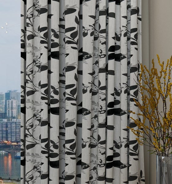 Autumn Grey Thermal Drapes 2.6 drop - x1 pair up to 90% blockout Carousel 2