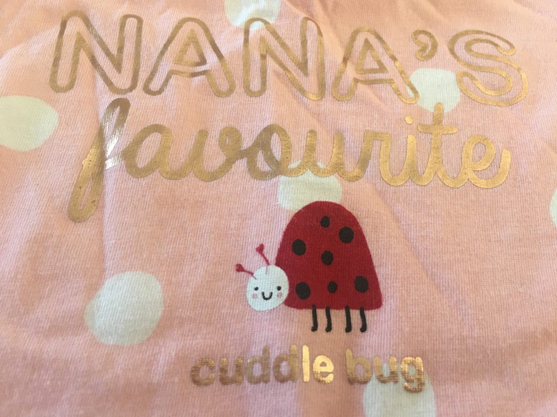 NANAS FAVOURITE CUDDLE BUG COTTON KNIT PINK ROMPER SZ 3-6 MTHS GREAT CONDITION Carousel 2