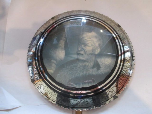 MAORI CHIEF CONVEX WALL MIRROR."TE HIRA TE KAWAU. NZ MADE Carousel 1