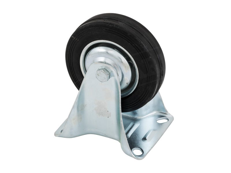 4" Fixed Castor Wheel Steel 100mm Carousel 1