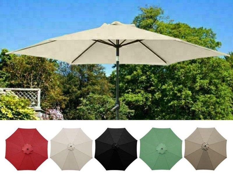 2.7M Parasol Replacement Cloth Round Garden Umbrella Cover For 8-Arm Carousel 1