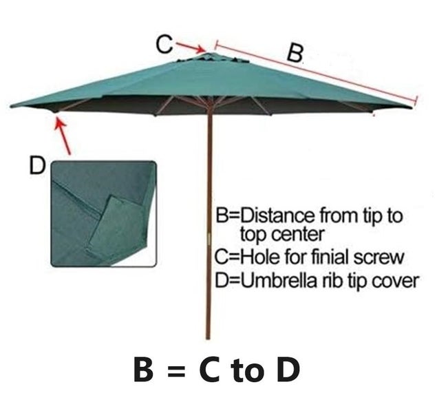 2.7M Parasol Replacement Cloth Round Garden Umbrella Cover For 8-Arm Carousel 2