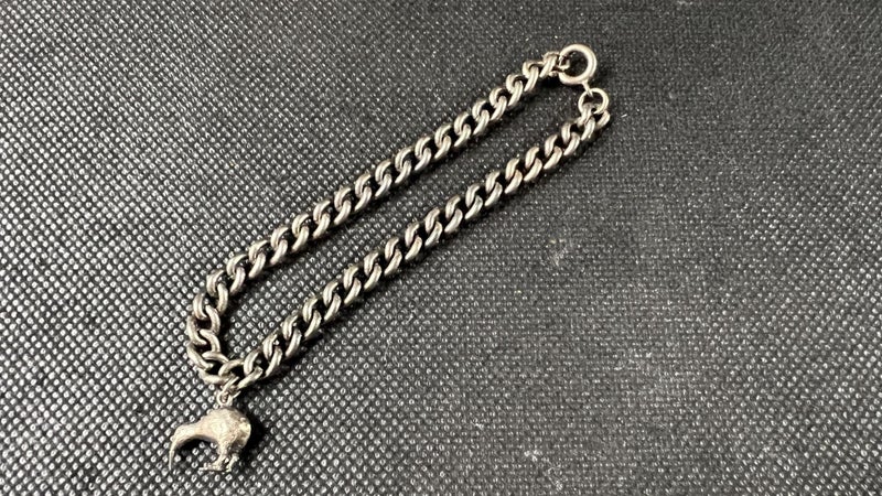 Vintage Sterling Silver Charm Bracelet with Kiwi Charm - Lot Y578 - DDZ Carousel 1