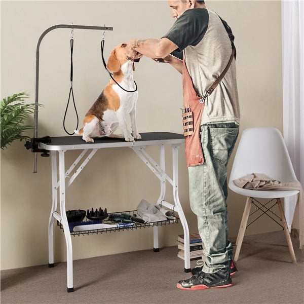 Pet Dog Grooming Table Professional Foldable Beauty Desk Carousel 1