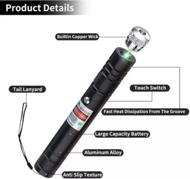 High Power Green Laser Pointer, USB Rechargeable Carousel 4