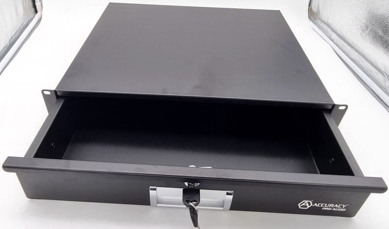 Heavy Duty 2U Road Case Lockable Metal Rack Drawer (RC-07-2U) Carousel 2