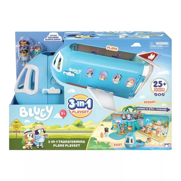 Bluey 3-In-1 Airplane Playset Carousel 1
