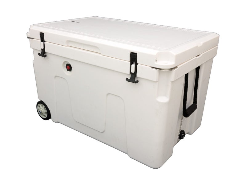 140L Chilly Bin Cooler Box + 2x Wheels, Heavy Duty Chillybin Carousel 2
