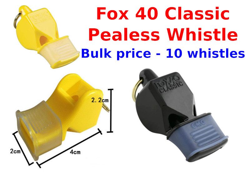 10 x Fox40 Classic - Sealed Pealess Whistles Carousel 1