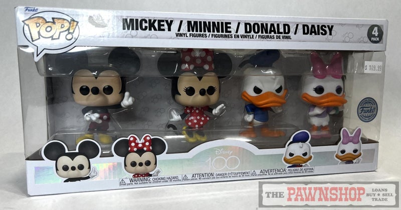 Funko Pop! Disney 100 4 Pack Mickey, Minnie, Donald and Daisy Carousel 2