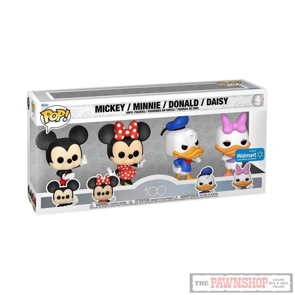Funko Pop! Disney 100 4 Pack Mickey, Minnie, Donald and Daisy Carousel 1