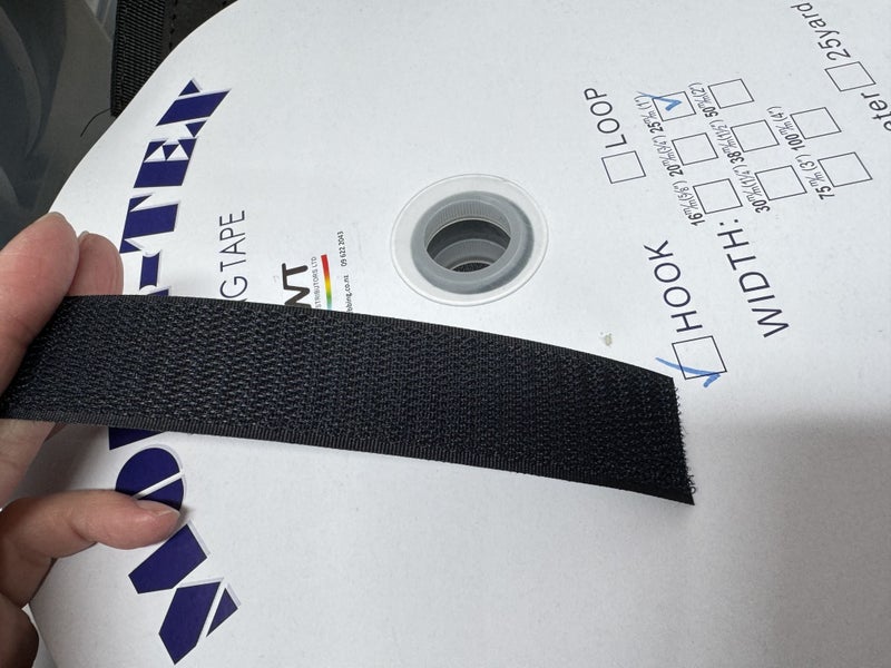 Fastening tape Sew-on 25mm hook 25m/roll Carousel 1