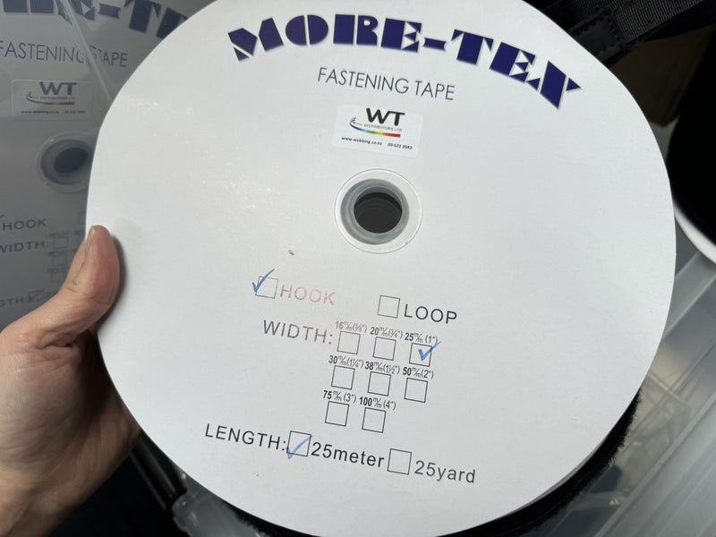 Fastening tape Sew-on 25mm hook 25m/roll Carousel 2