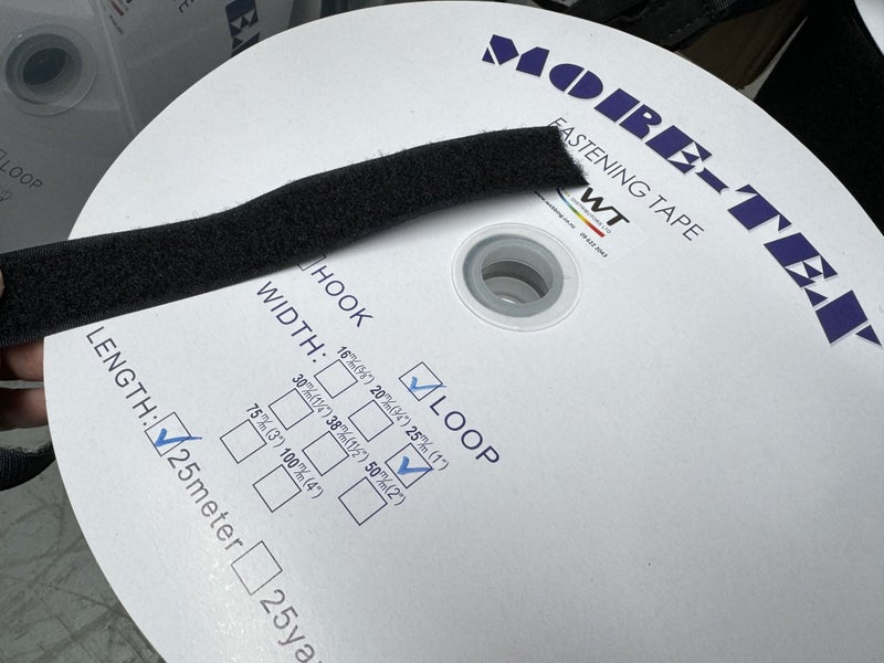 Fastening tape Sew-on 25mm loop 25m/roll Carousel 1