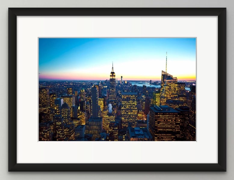 New York City Skyline Collection | Vintage Wall Art | Framed Photo Carousel 20