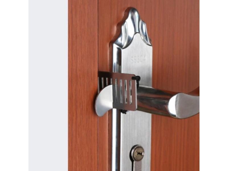 1/2PCS Portable Door Lock Punch-free Security Door Locker Safety Latches Metal Carousel 2