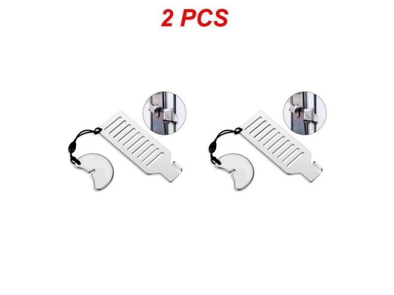 1/2PCS Portable Door Lock Punch-free Security Door Locker Safety Latches Metal Carousel 1