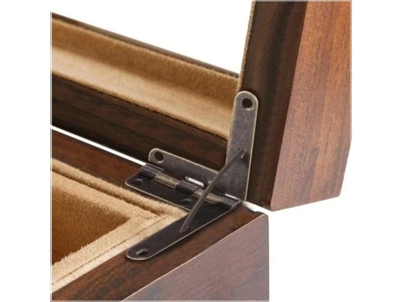 10pcs Angle Wooden Box Supports Hinge For Small Wooden 90 Degree 30X33mm Carousel 1