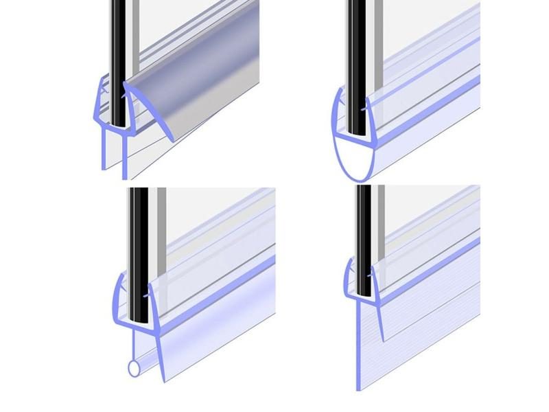 4 To 12mm Transparent PVC Seal Gap Window Door Weatherstrip Bath Shower Screen Carousel 2