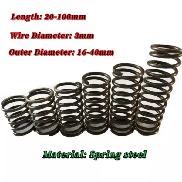 Black Spring Steel Compressed Pressure Spring Compression Springs Tension Carousel 1
