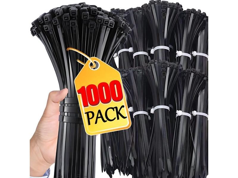 1000 100Pcs Plastic Nylon Cable Ties For Home Office Carousel 2