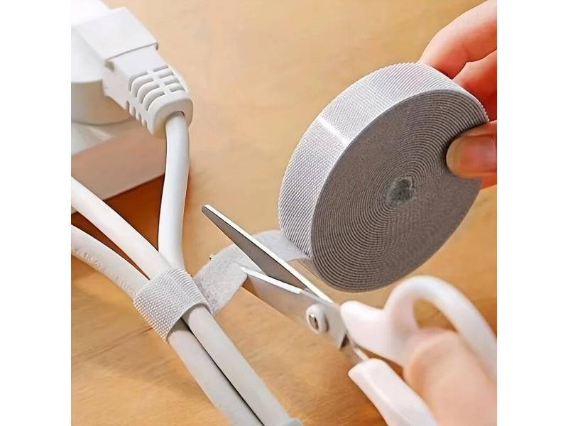 1 Roll Reusable Cable Ties For Computer TV Wire Storage Carousel 2