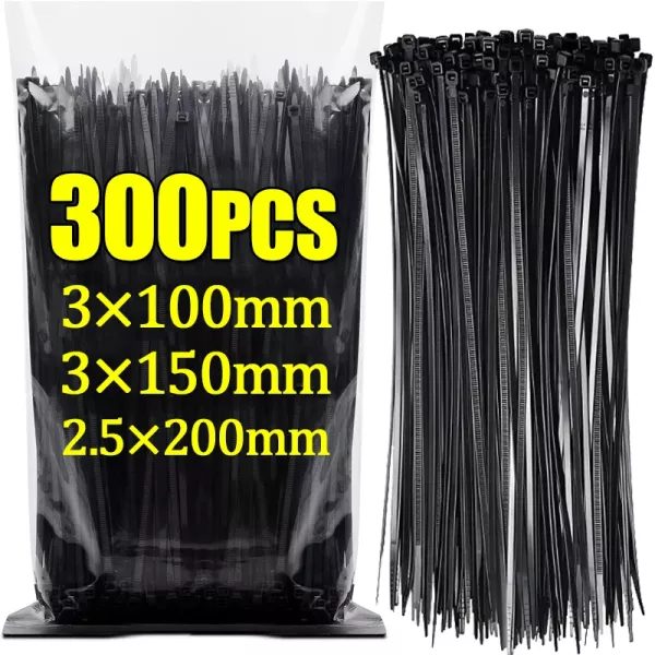 Nylon Cable Ties Self Locking Adjustable Home Office Workshop Straps Carousel 2