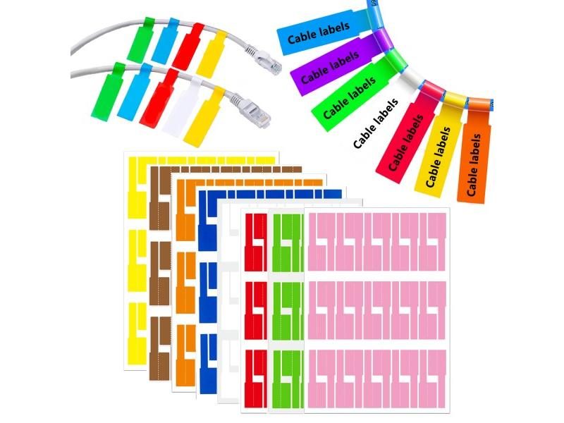 240 Pcs Cable Labels Tags For Cable Management Colorful Waterproof Cord Labels Carousel 1